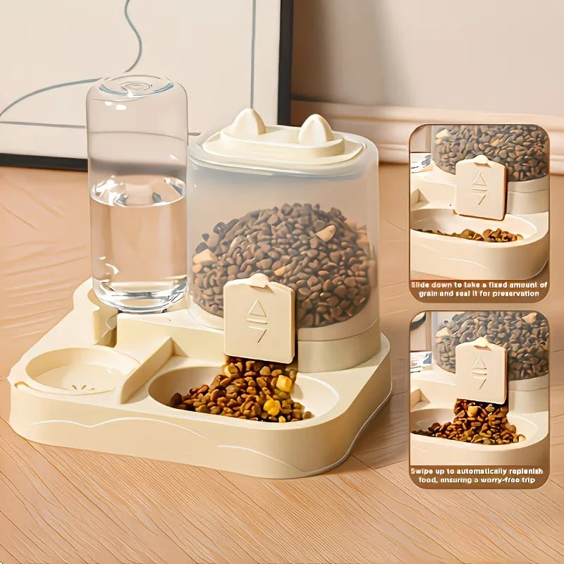 2-in-1 Automatic Pet Feeder & Water Dispenser