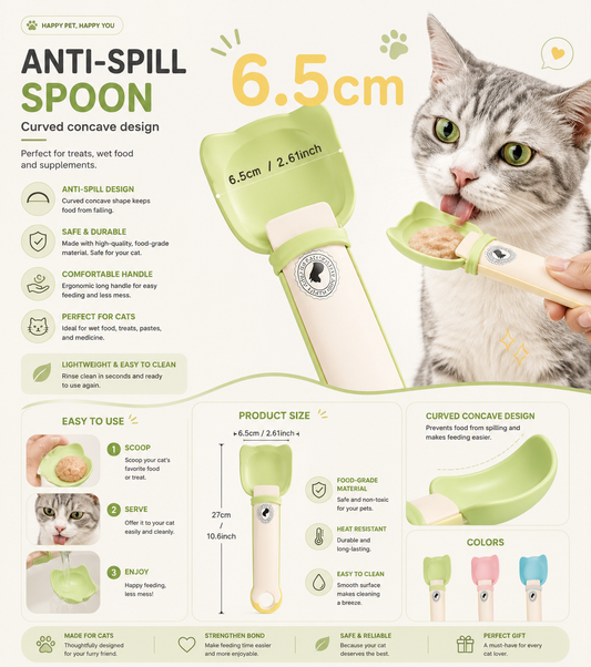 Anti-Spill Cat Treat Spoon